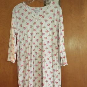 Carole Hochman Long sleeve Floral Nightshirt Sz-M